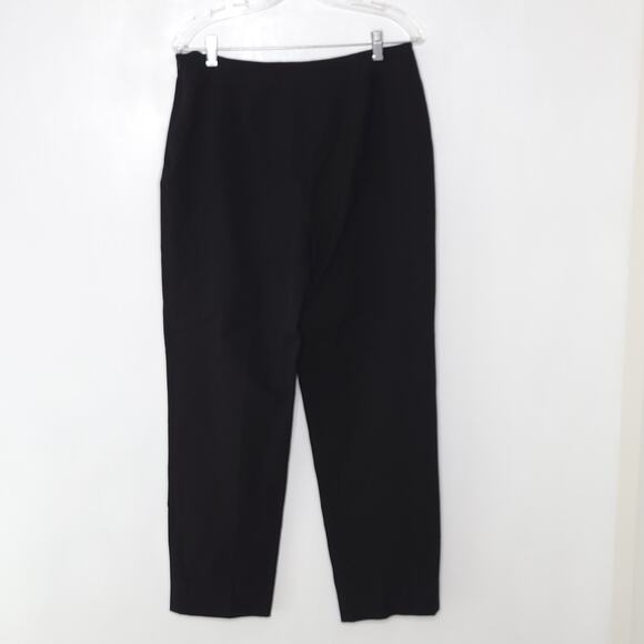 Piazza Sempione Black Straight Leg Dress Pants High Rise Italy 48 - Picture 2 of 11
